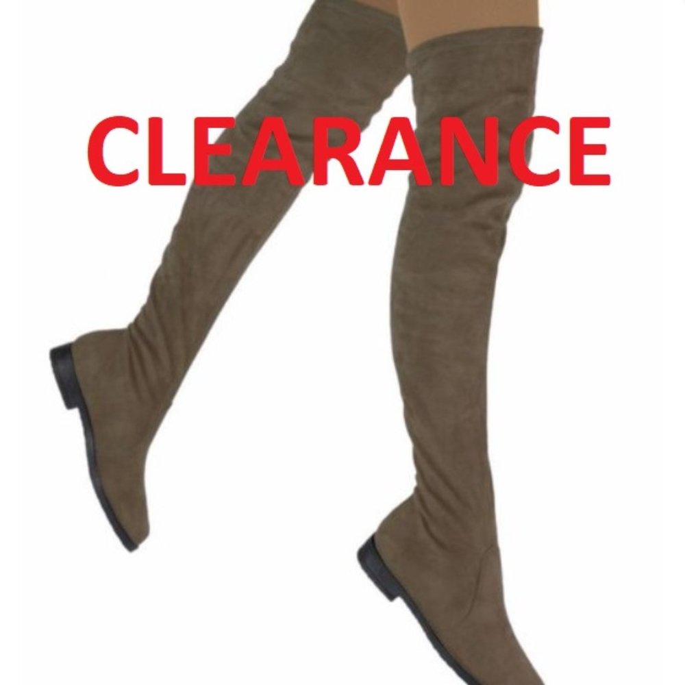 RON WHITE Rapisardi Over-the-Knee Stretch Boot Antelope Eco Leather